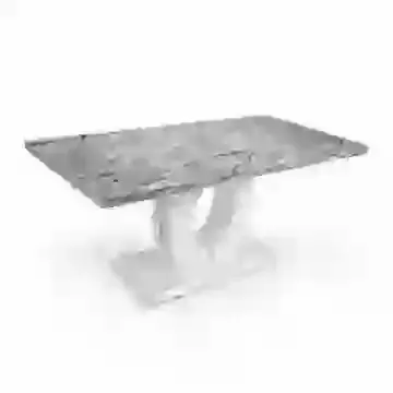 1.5m Marble Effect Contemporary Dining Table & Chairs